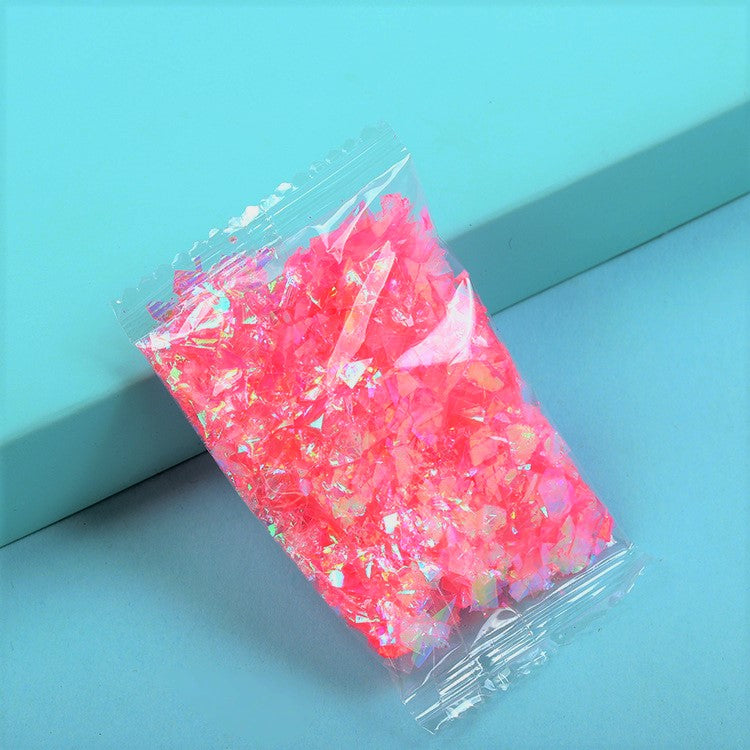 Glitterflingor Iriserande - Slime Dekorationer Rosa
