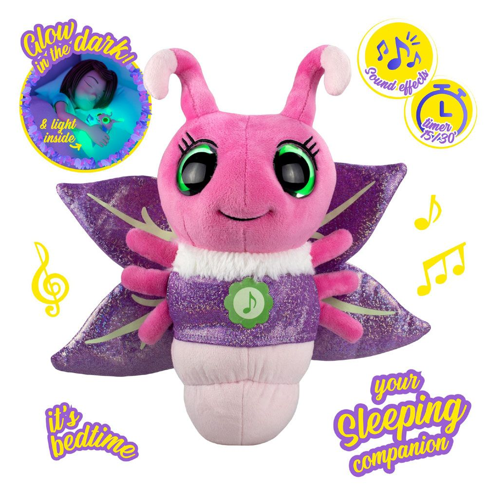 Glowies bedtime buddy, Pink. 28 cm