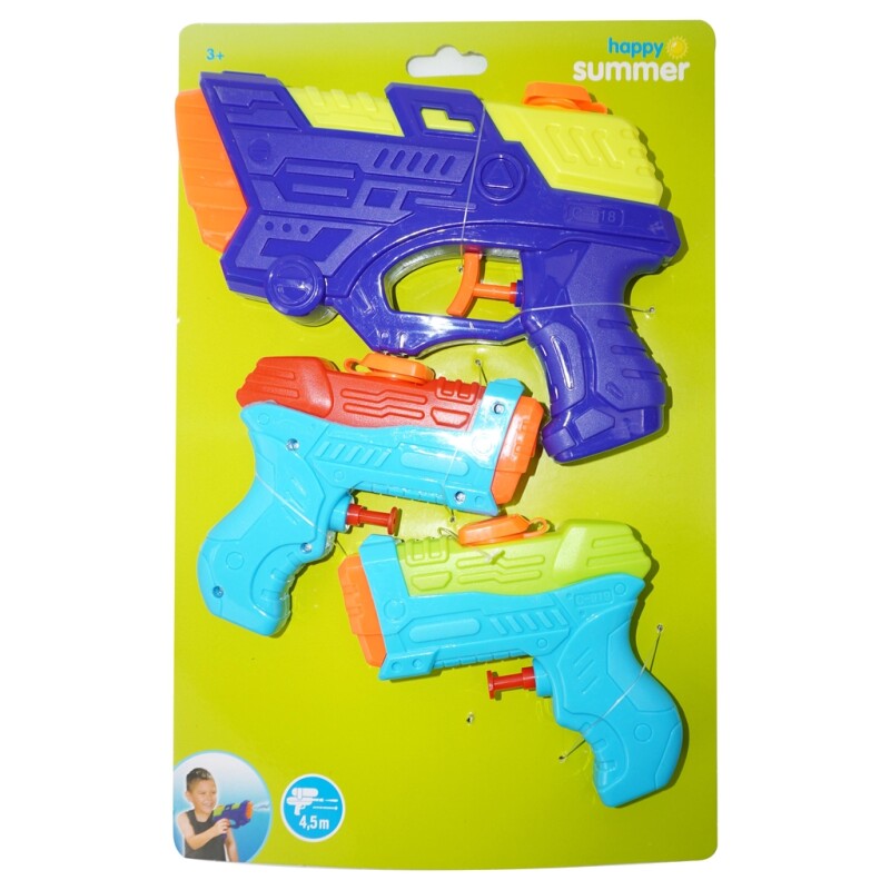 Happy Summer Vattenpistol 3-pack
