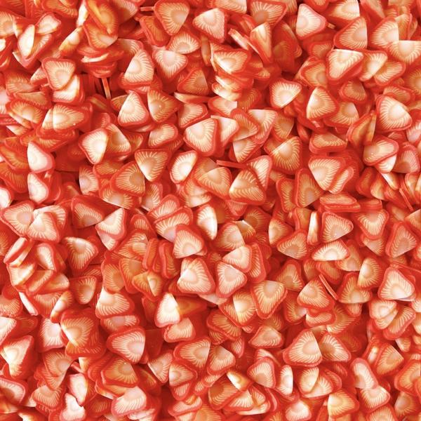 111585-9 Fruit Fimo Cane Slices Strawberry