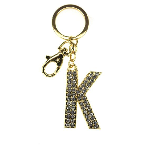 Tinka Nyckelring med Karbinhake Bokstav med Bling