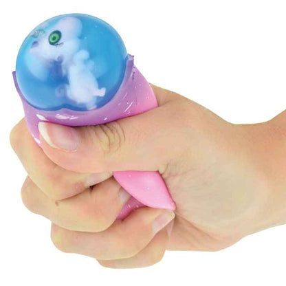 Klämboll ägg med enhörning figur Fidget