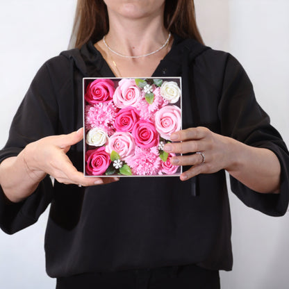 Kvadratisk Ask - Baby Shower - Rosa