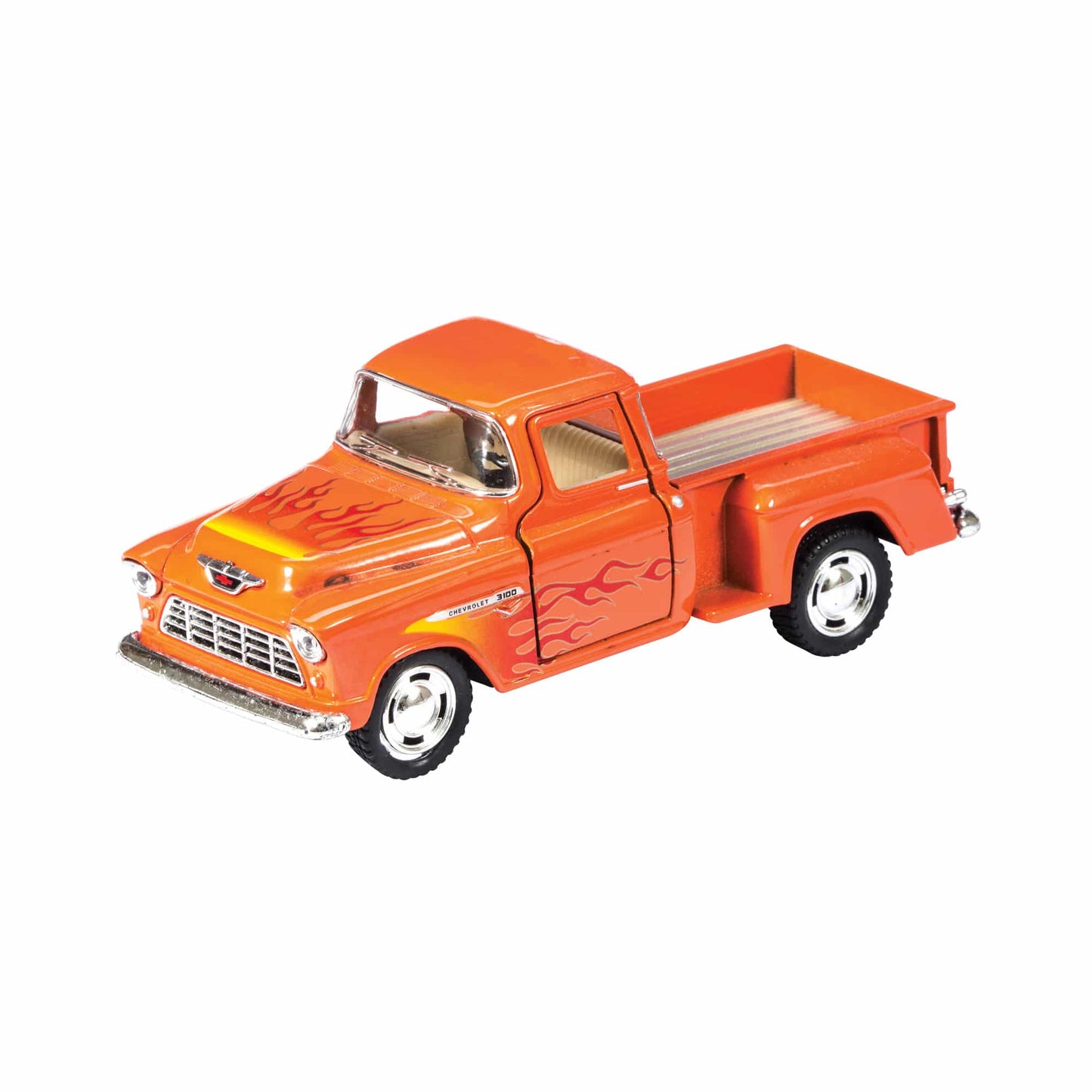 Leksaksbil Die Cast Chevy Stepside with Flames 1:32 12 cm