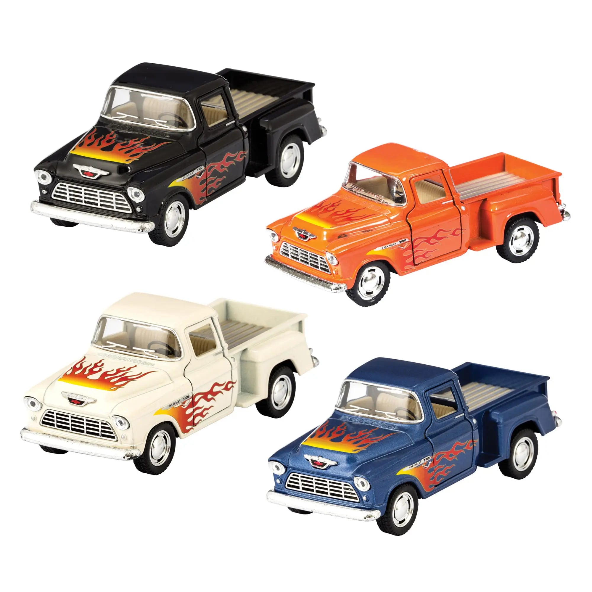 Leksaksbil-i-Metall-Chevy-Stepside-with-Flames-132-12-cm