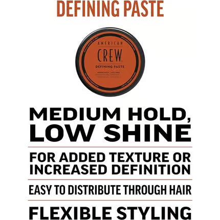American Crew - Defining Past Medium Hold Low Shine Hair Styling Wax for Men- 85g