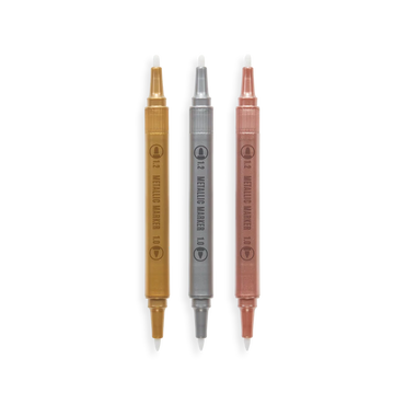 Modern Trio Dual Tip Metallic Markers – Set of 3