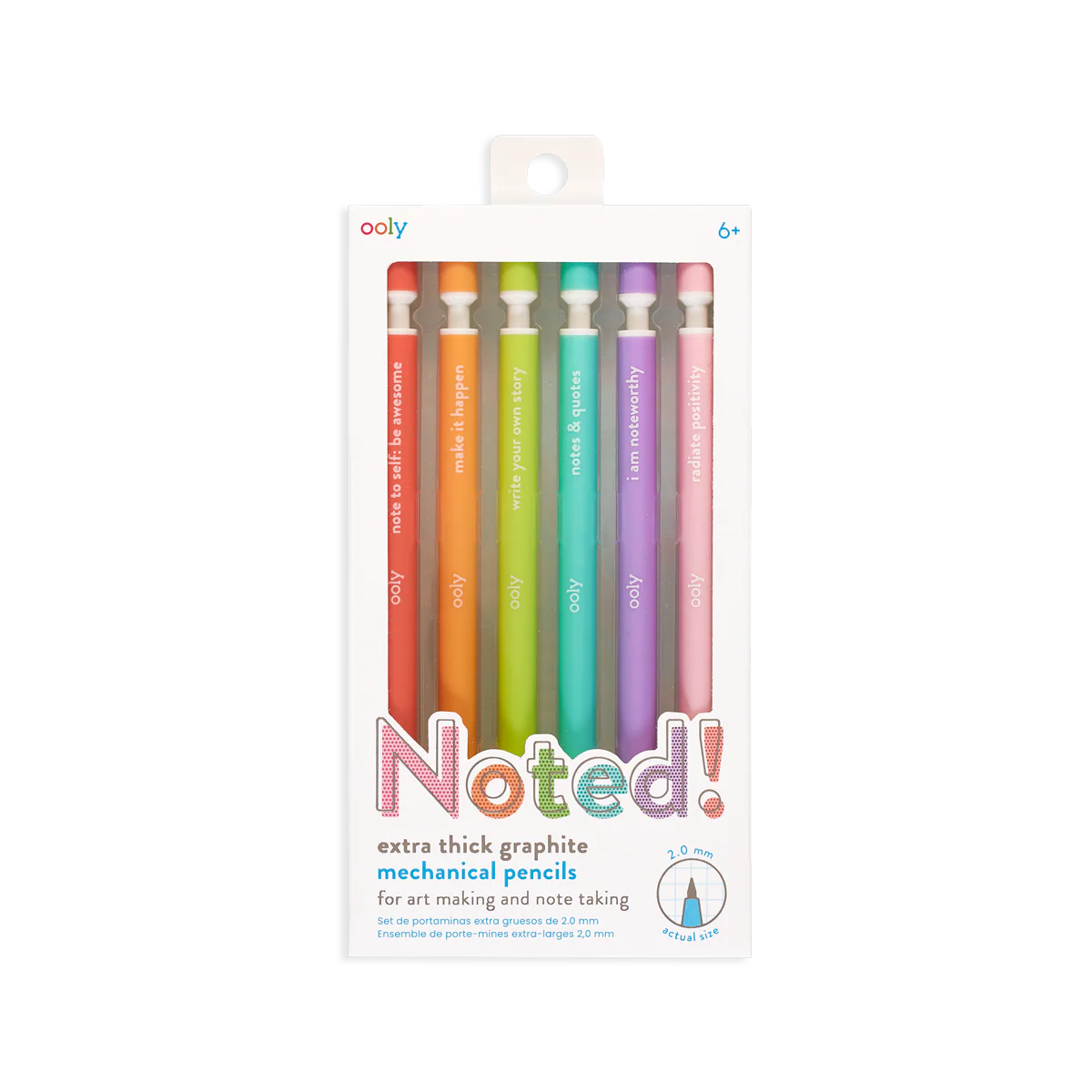 Grafit mekaniska pennor – set med 6