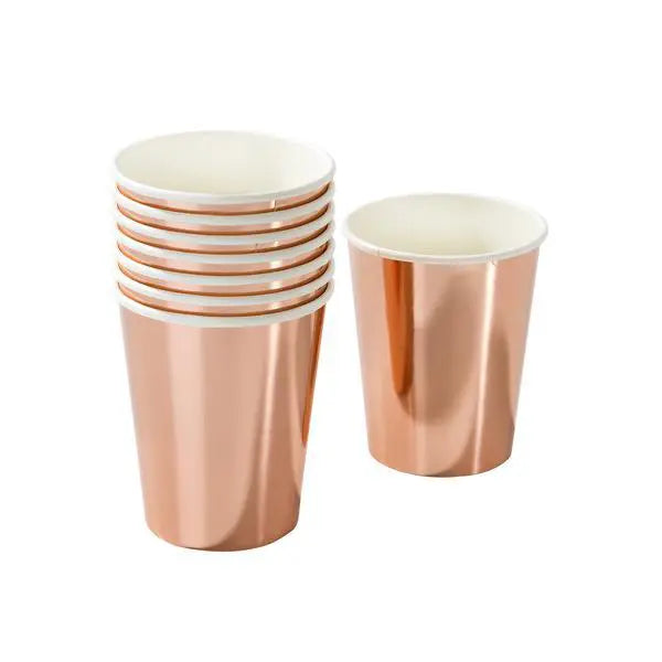 Talking Tables Pappersmuggar Roseguld Metallic