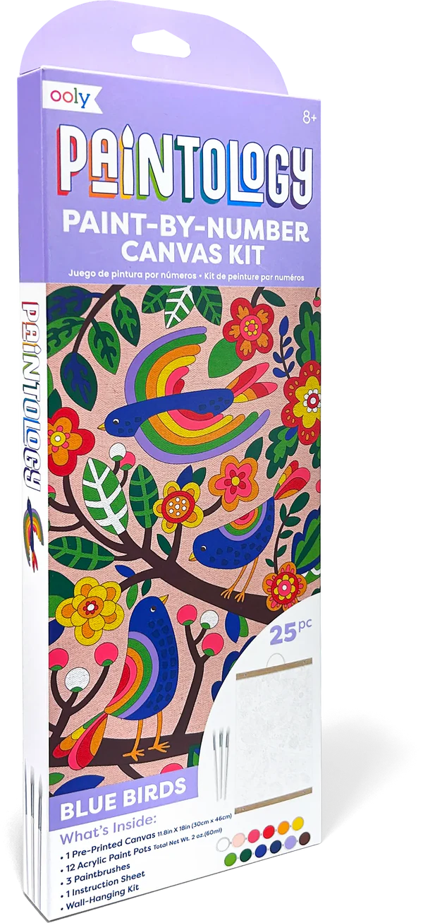 Paintology Paint By Number Canvas Kit - Blue Birds