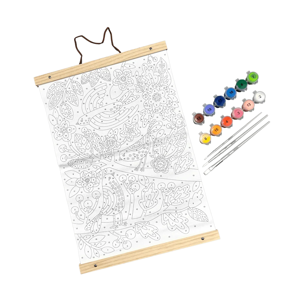 Paintology Paint By Number Canvas Kit - Blue Birds