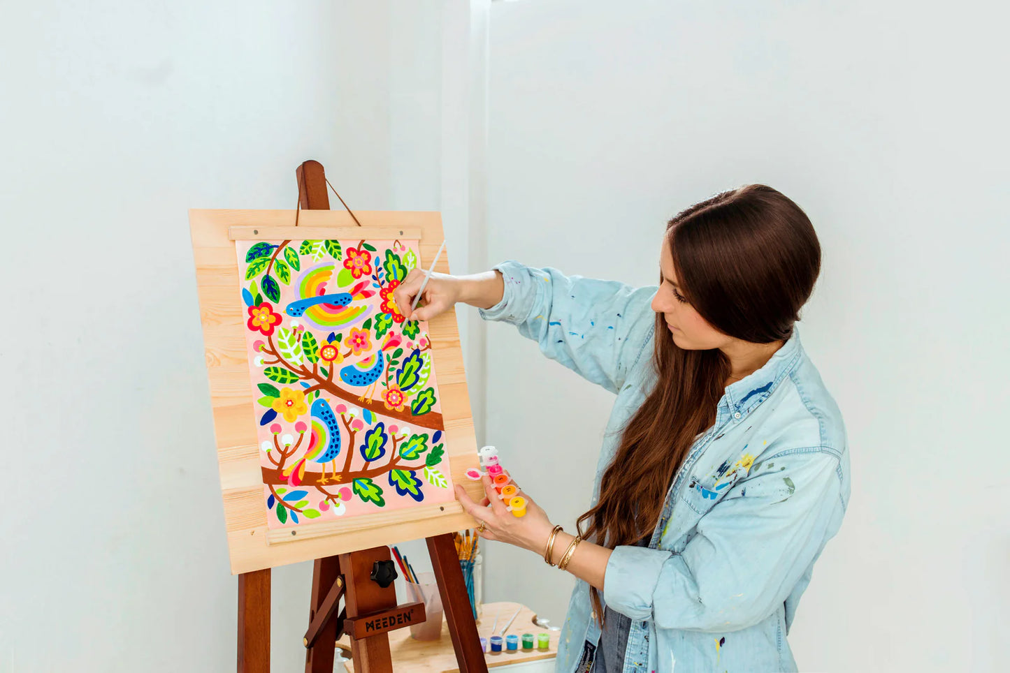 Paintology Paint By Number Canvas Kit - Blue Birds