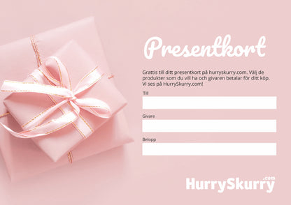 Hurryskurry.com Presentkort