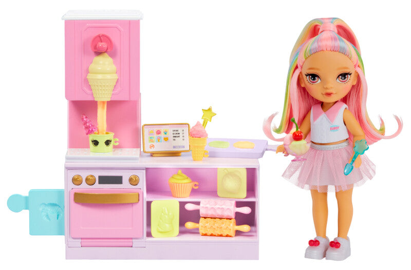 Rainbow High Little Dessert Shop med Kandy Leksakset