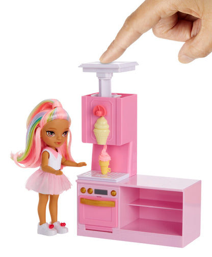 Rainbow High Little Dessert Shop med Kandy Leksakset