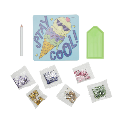 Ooly Razzle Dazzle D.I.Y. Mini Gem Art Kit: Cool Cream