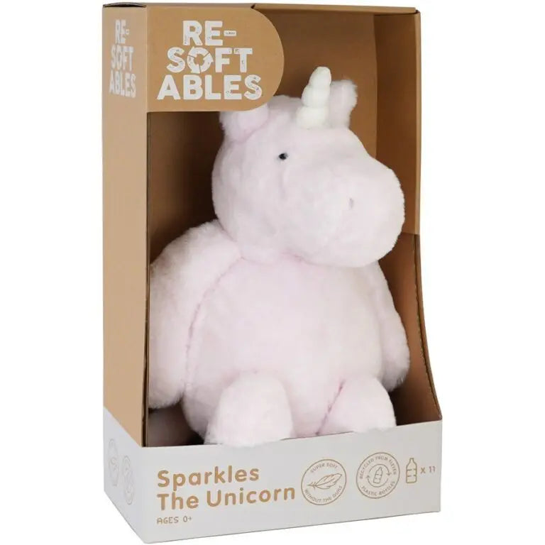Mjukt unicorn-tygdjur Resoftables