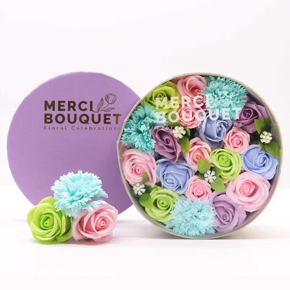 Rund Ask - Baby Shower - Blå