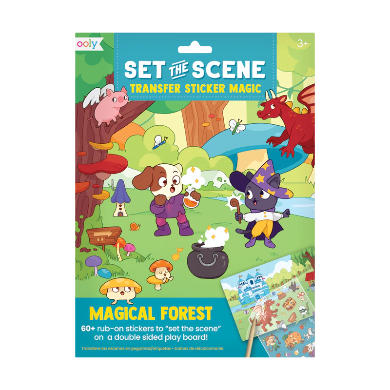 OOLY Set the scene transfer stickers – magical forest