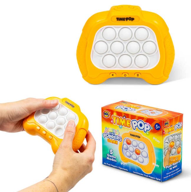 Time Pop Light Up Push Popper Game Orange