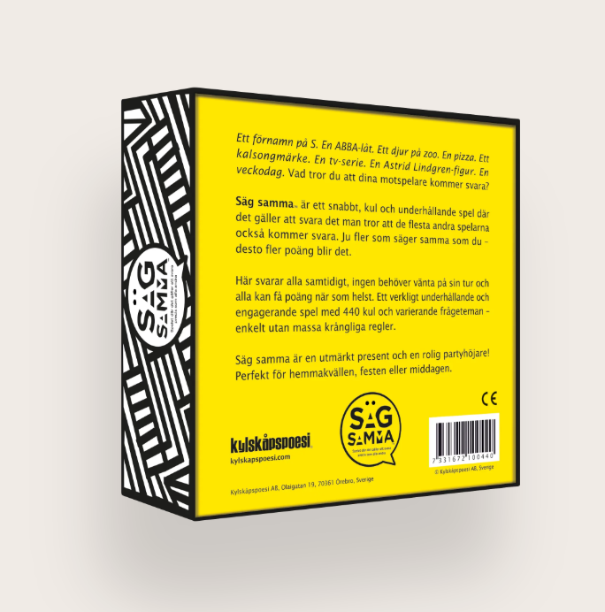 Sällskapsspel- Säg samma!