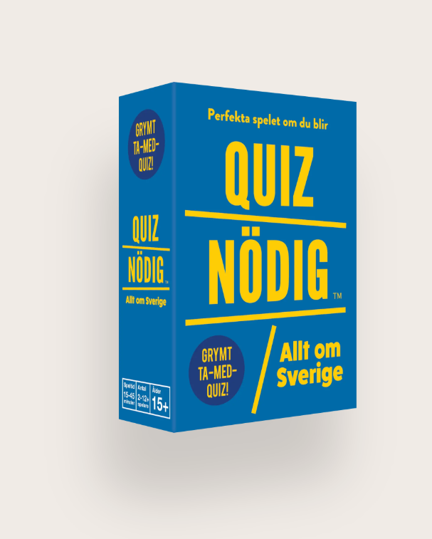 Sällskapsspel QuizNödig - Allt om Sverige