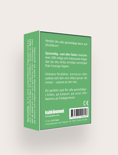Sällskapsspel QuizNödig - Sant eller Falskt?
