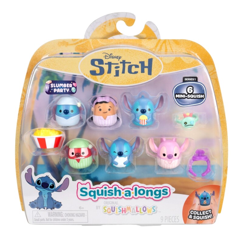 Squish-a-longs 2,5 cm Disney Stitch 6-pack - Assorted