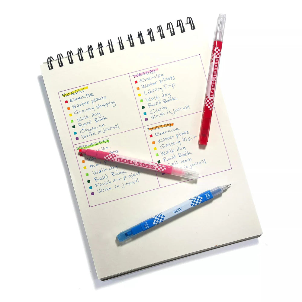 Stamp-A-Square Double Ended Markers - Set of 12