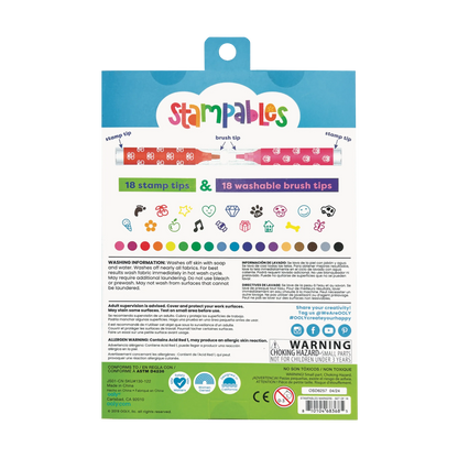 OOLY Lukt & Stämpelpennor Fruktdoft Stampables Scented Double-ended Stamp Markers - Set om 18