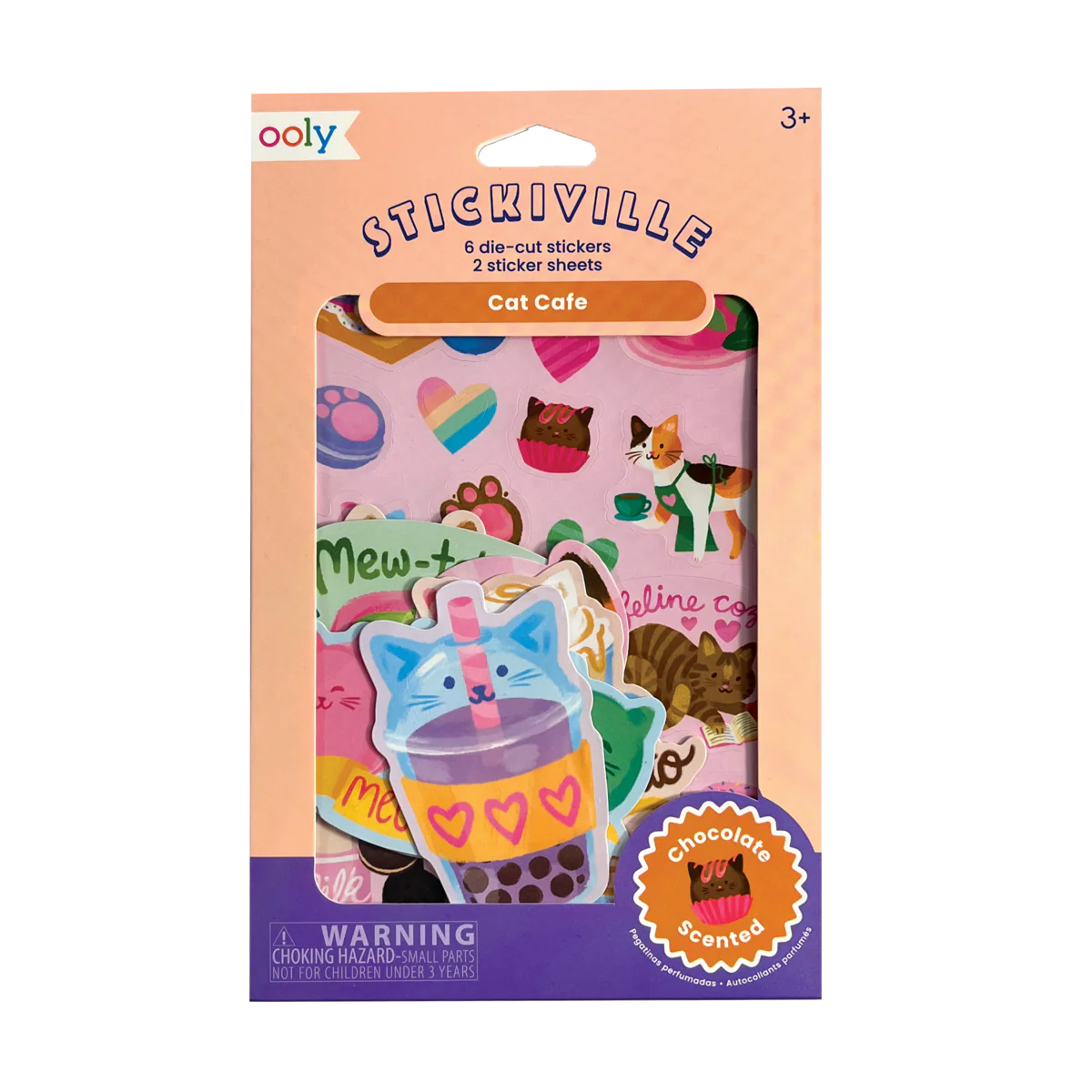 OOLY Stickiville Stickers: Kattkafé - Doftande