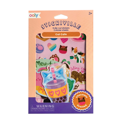 OOLY Stickiville Stickers: Kattkafé - Doftande