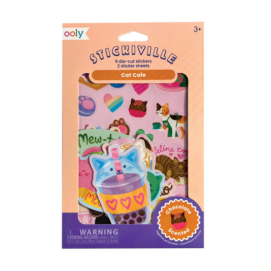 OOLY Stickiville Stickers: Kattkafé - Doftande