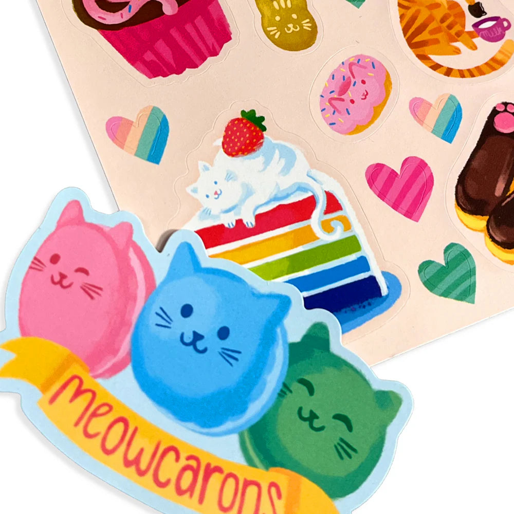 OOLY Stickiville Stickers: Kattkafé - Doftande