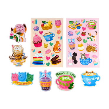 OOLY Stickiville Stickers: Kattkafé - Doftande