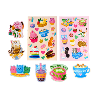 OOLY Stickiville Stickers: Kattkafé - Doftande