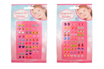 Adhesive earrings and nail stickers