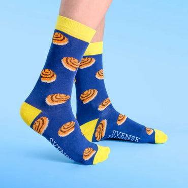 Svensk Husman Strumpor Fika Kanelbullen