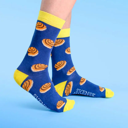 Svensk Husman Strumpor Fika Kanelbullen