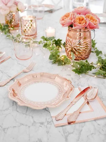 Talking Tables Pappersmuggar Roseguld Metallic