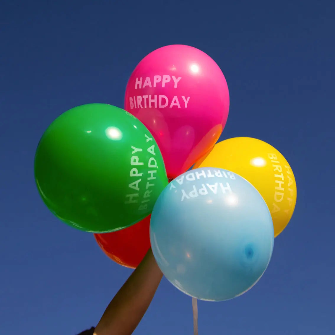 Ballonger 5-pack Happy Birthday Flerfärgade