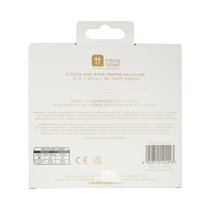 ballonger, vit och guld ballonger, konfetti ballonger, 5-pack ballonger, festdekorationer, vit guld ballonger, konfetti, party ballonger, festtillbehör