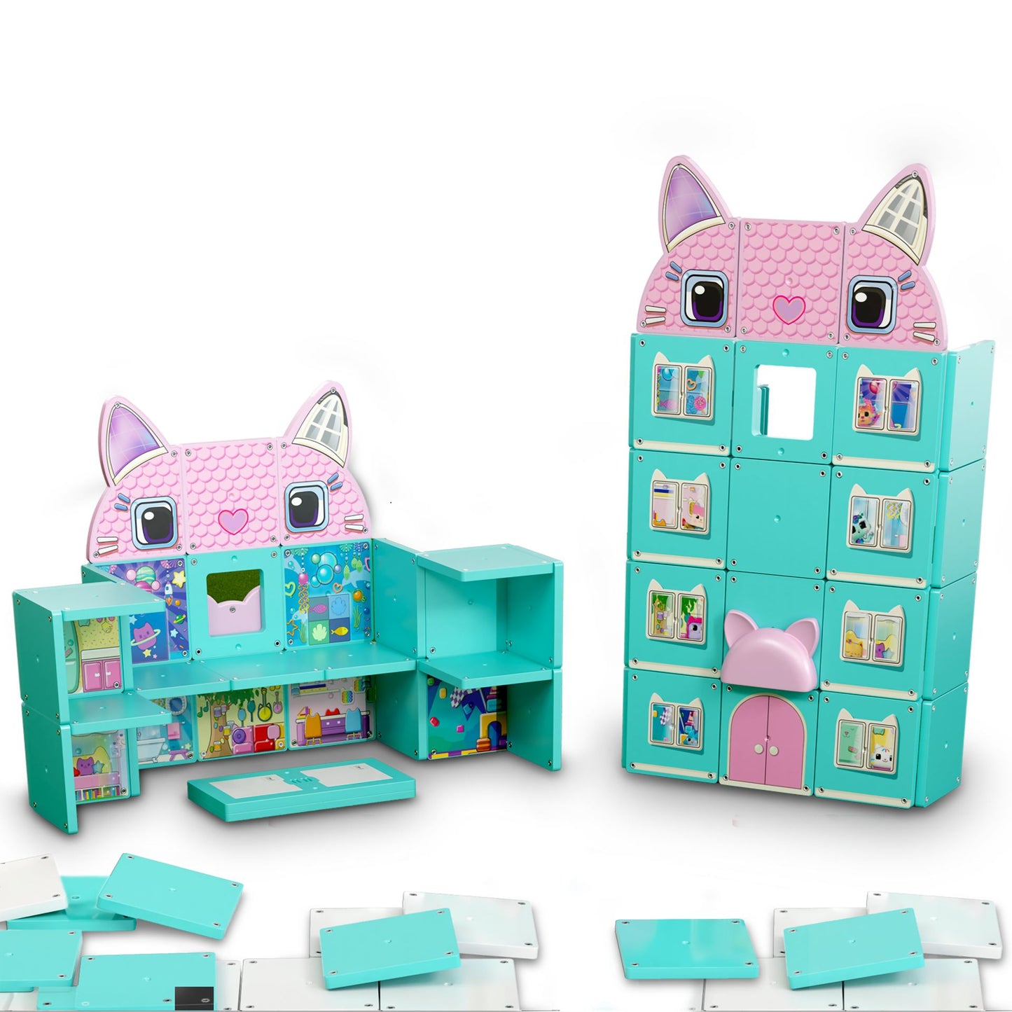 Tile Town - Gabbys Doll House Magnetic Tile playset