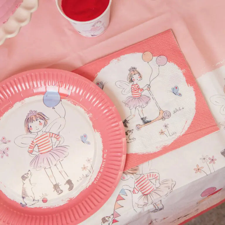 Talking Tables blommig rosa duk