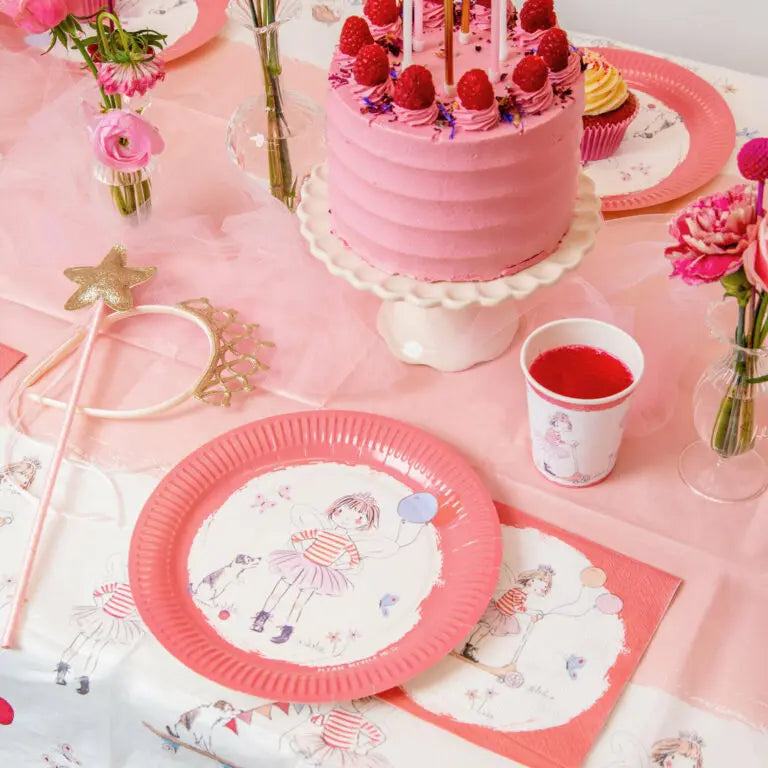 Talking Tables blommig rosa duk