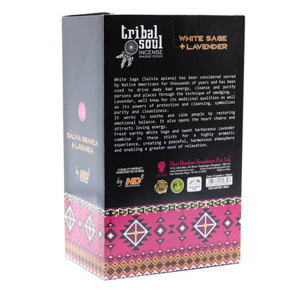 Tribal Soul Rökelsepinnar - Vit Salvia + Lavendel