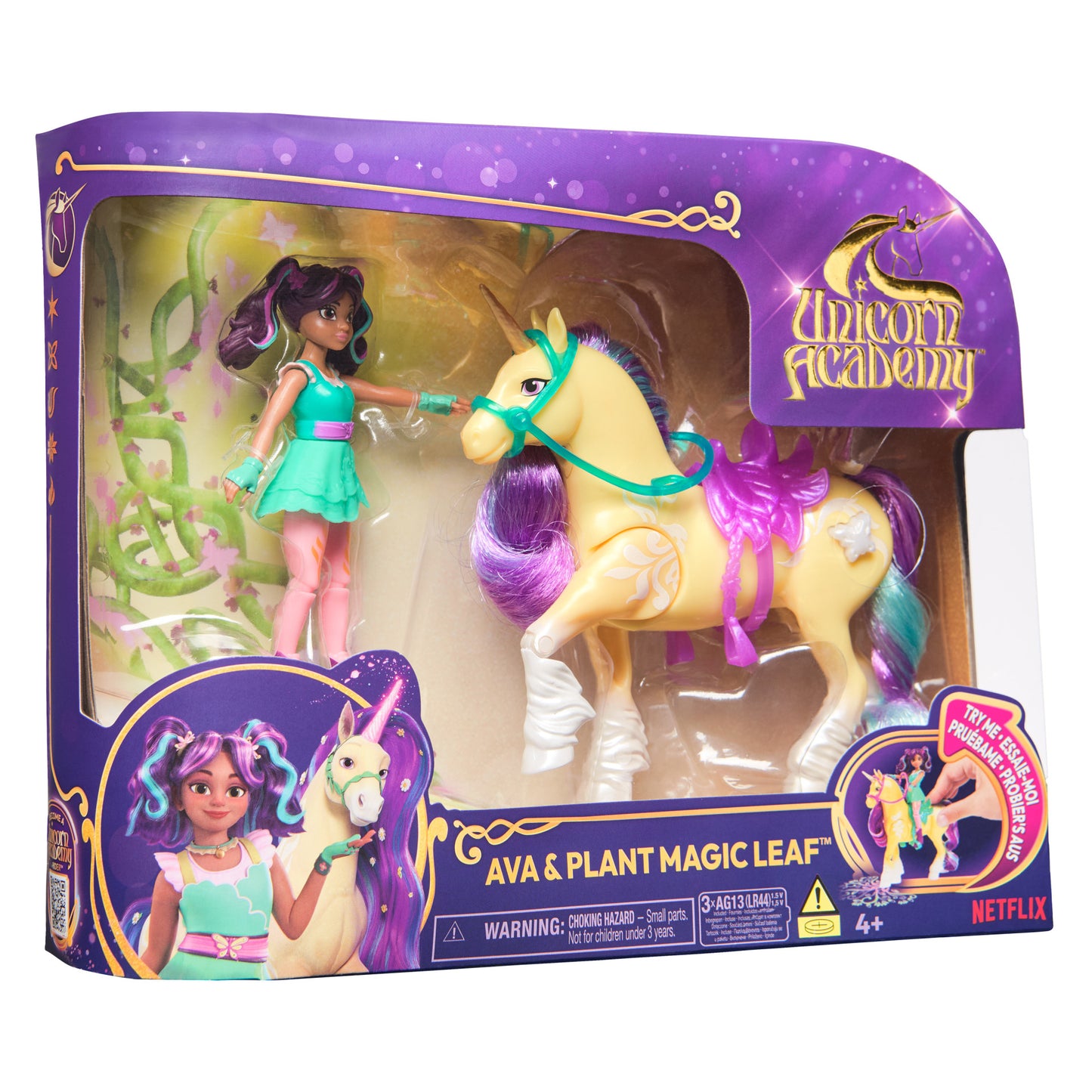 Unicorn Academy Doll Ava & Plant Magic Leaf