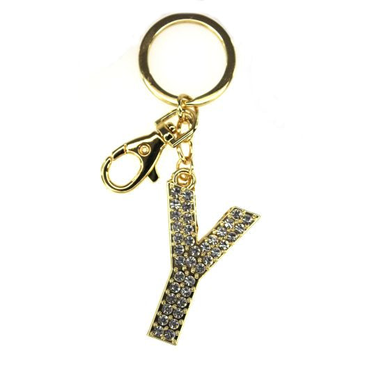Tinka Nyckelring med Karbinhake Bokstav med Bling