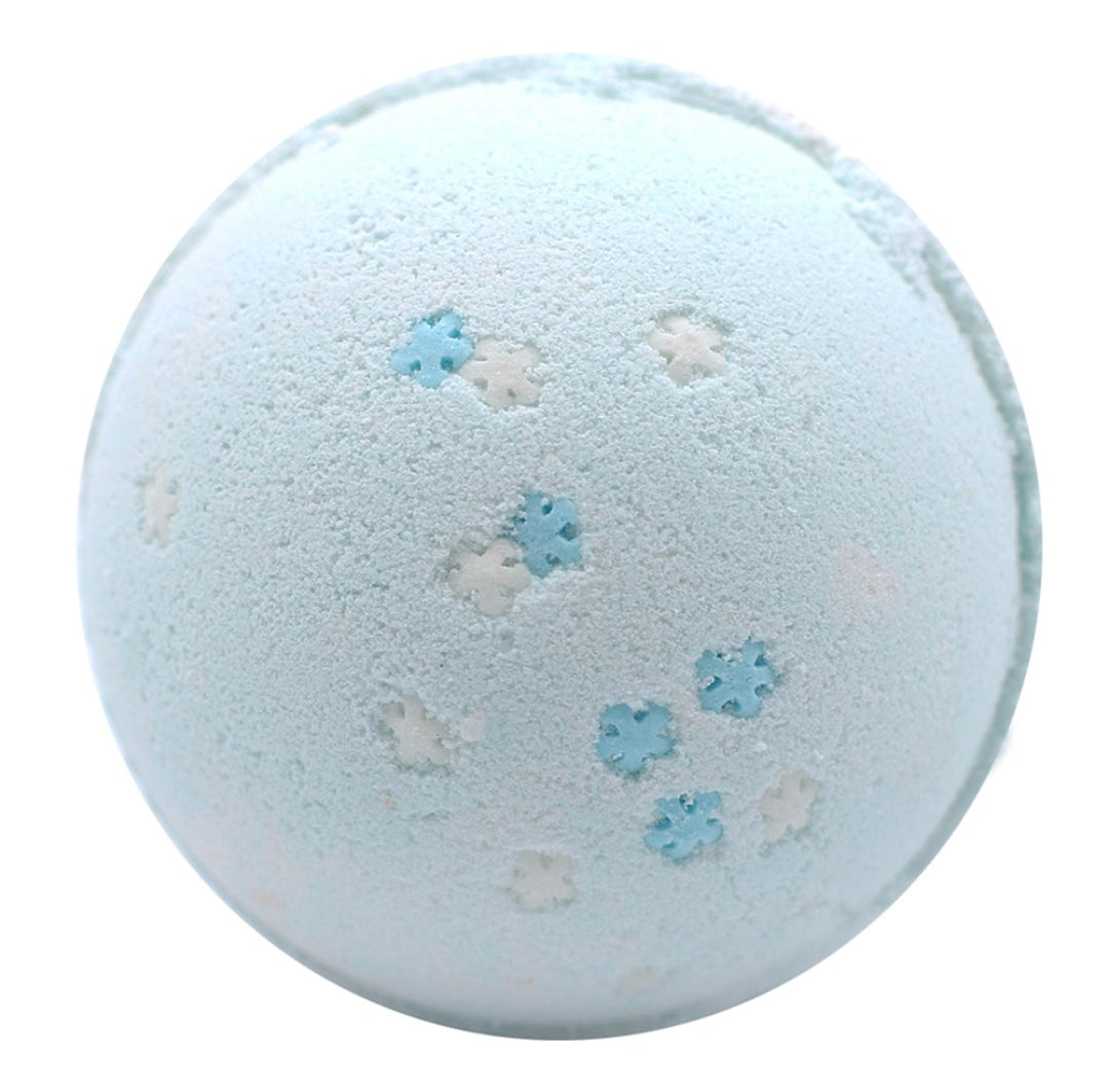 Badbomb Happy Bath Snöflinga med Blåbärsdoft dia 7.5 cm 180 g