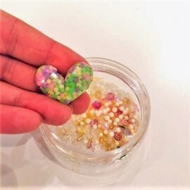 DIY Charms Sprinkles Heart + Plastburk Med Skruvlock